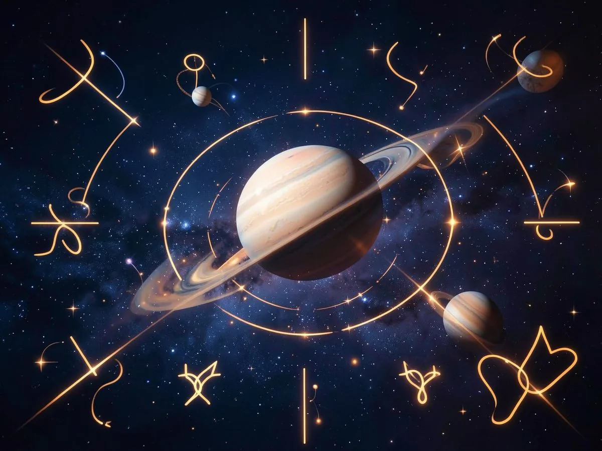 Cosmic alignment of planets in the night sky